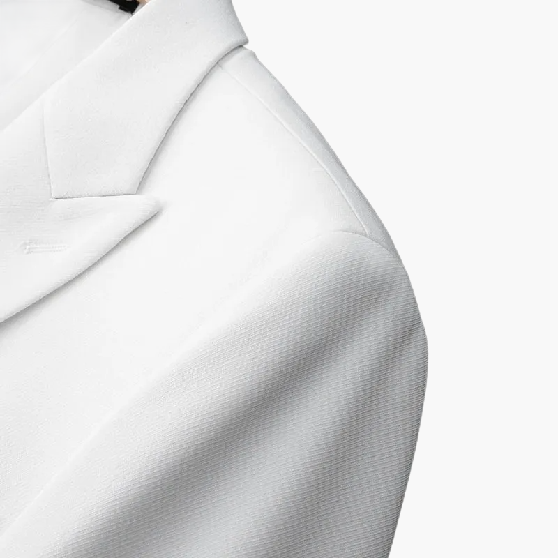 Herr Elegant Dubbelknäppt Kavaj för Fest och Bröllop