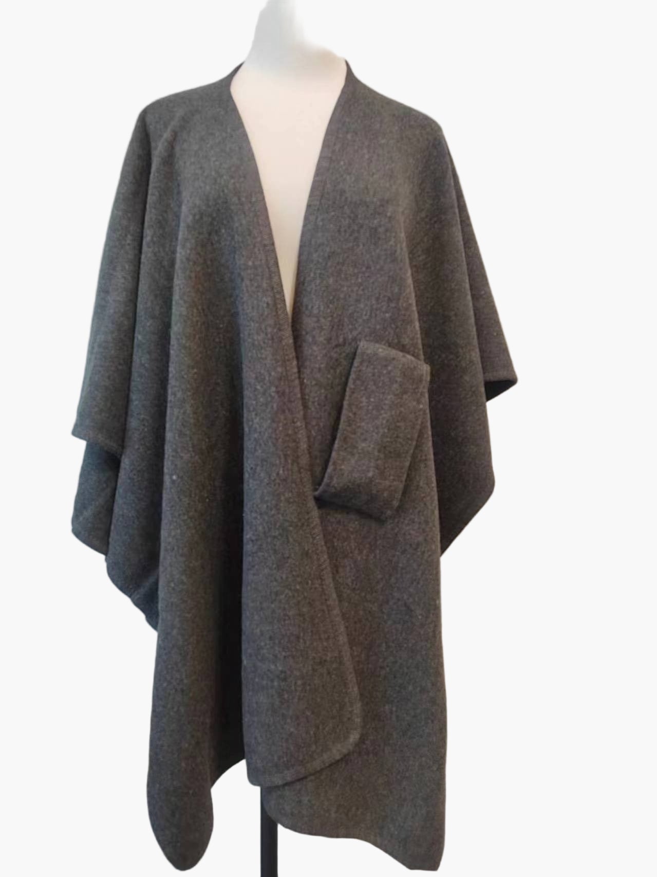 Dam Poncho Sjalsjal Elegant Vardagsaccessoar och Mysigt Ytterplagg