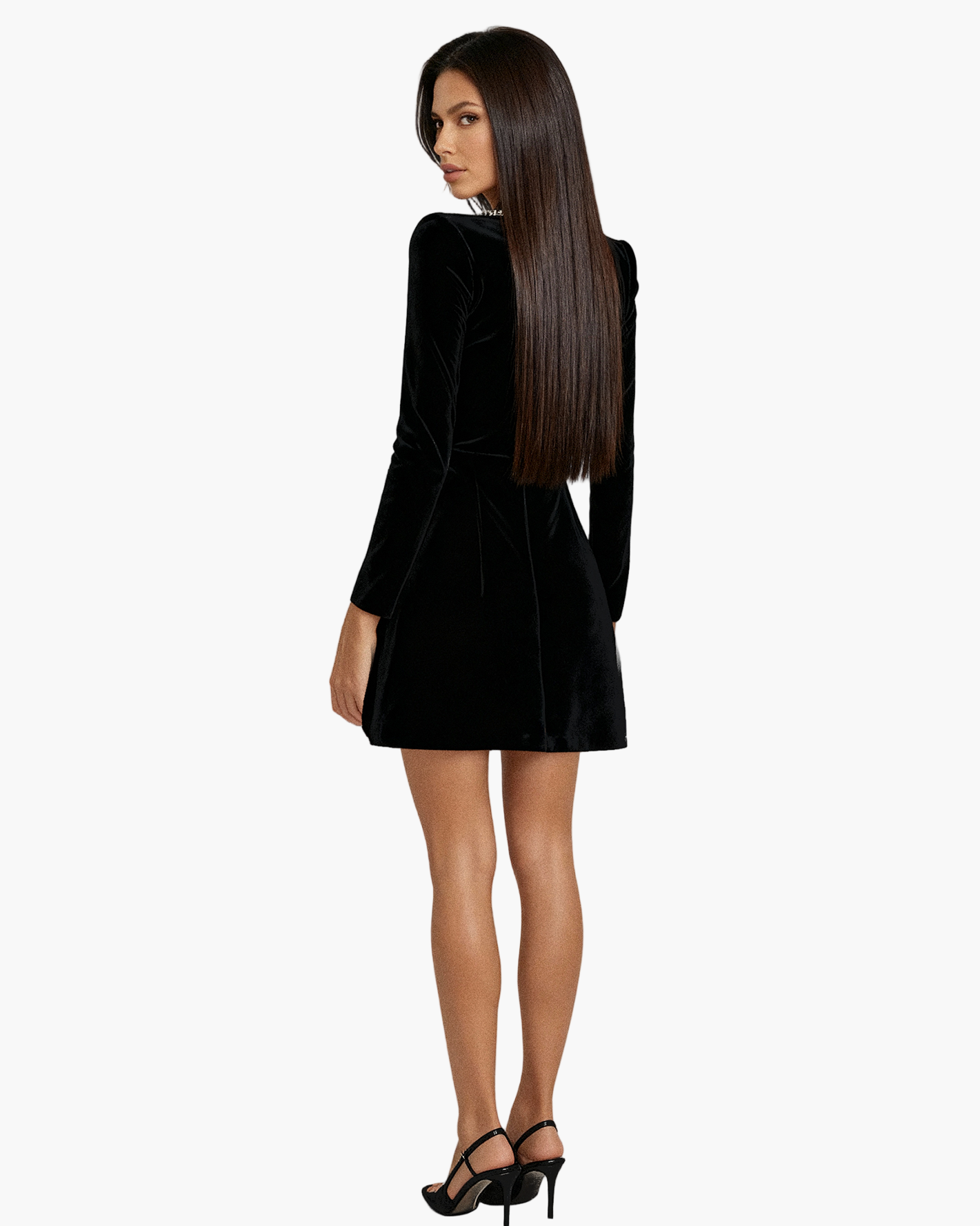 Damklänning festklänning med kristalldetaljer och elegant siluett för speciella tillfällen