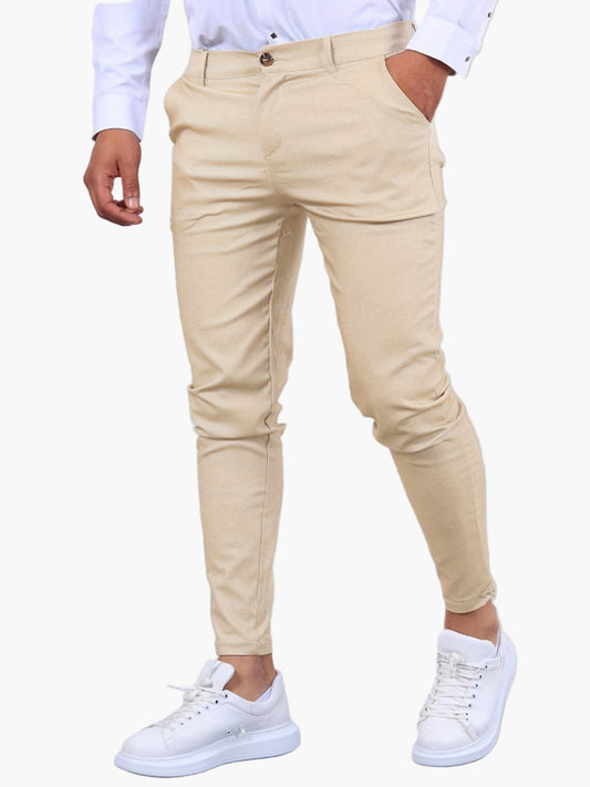 Herr Skinny Fit Chinos – Modernt Snitt för Vardag och Fest