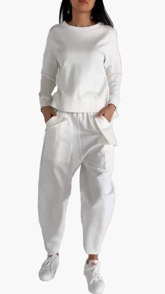 Damers avslappnade tvådelat set – trendigt och bekvämt loungewear för vardag och fritid