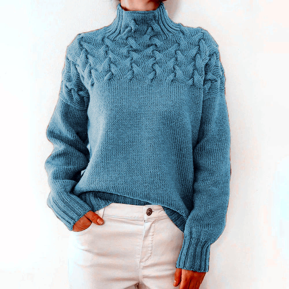 Sara - Stickad Turtleneck-Tröja