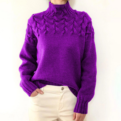 Sara - Stickad Turtleneck-Tröja