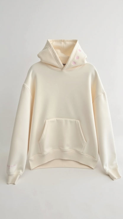 Dam Hoodie med tropiska broderier – Avslappnad streetwear för vardag och fritid