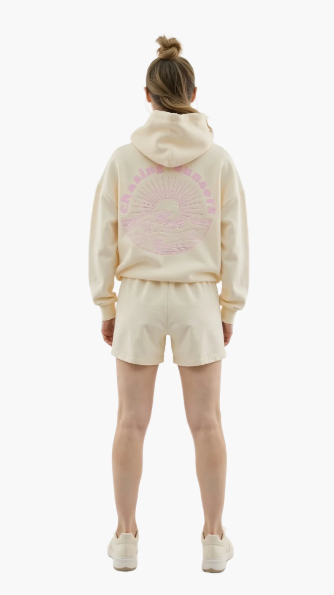 Dam Hoodie med tropiska broderier – Avslappnad streetwear för vardag och fritid