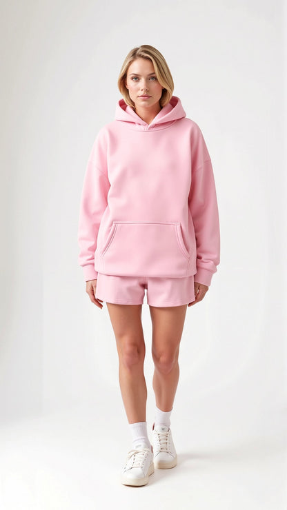 Dam Hoodie med tropiska broderier – Avslappnad streetwear för vardag och fritid