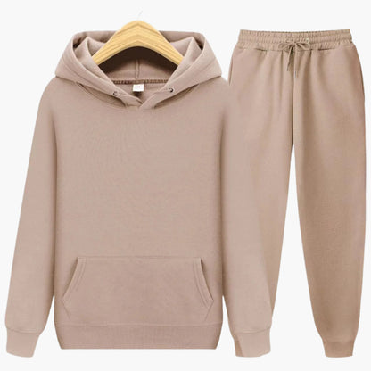 Herrar Mjukisdräkt Hoodie och Joggingbyxor Set – Perfekt för Avkoppling och Träning