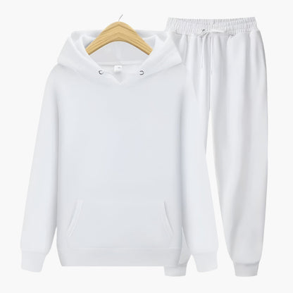 Herrar Mjukisdräkt Hoodie och Joggingbyxor Set – Perfekt för Avkoppling och Träning