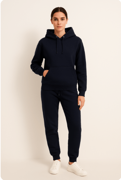 Herrar Mjukisdräkt Hoodie och Joggingbyxor Set – Perfekt för Avkoppling och Träning