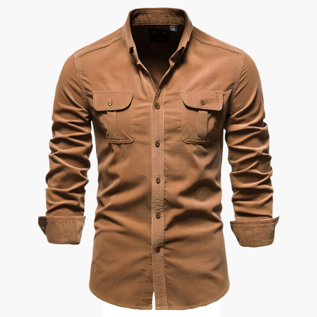 Herrskjorta – Casual Slim Fit Skjorta med Knappstängning, Perfekt för Vardag och Fritid