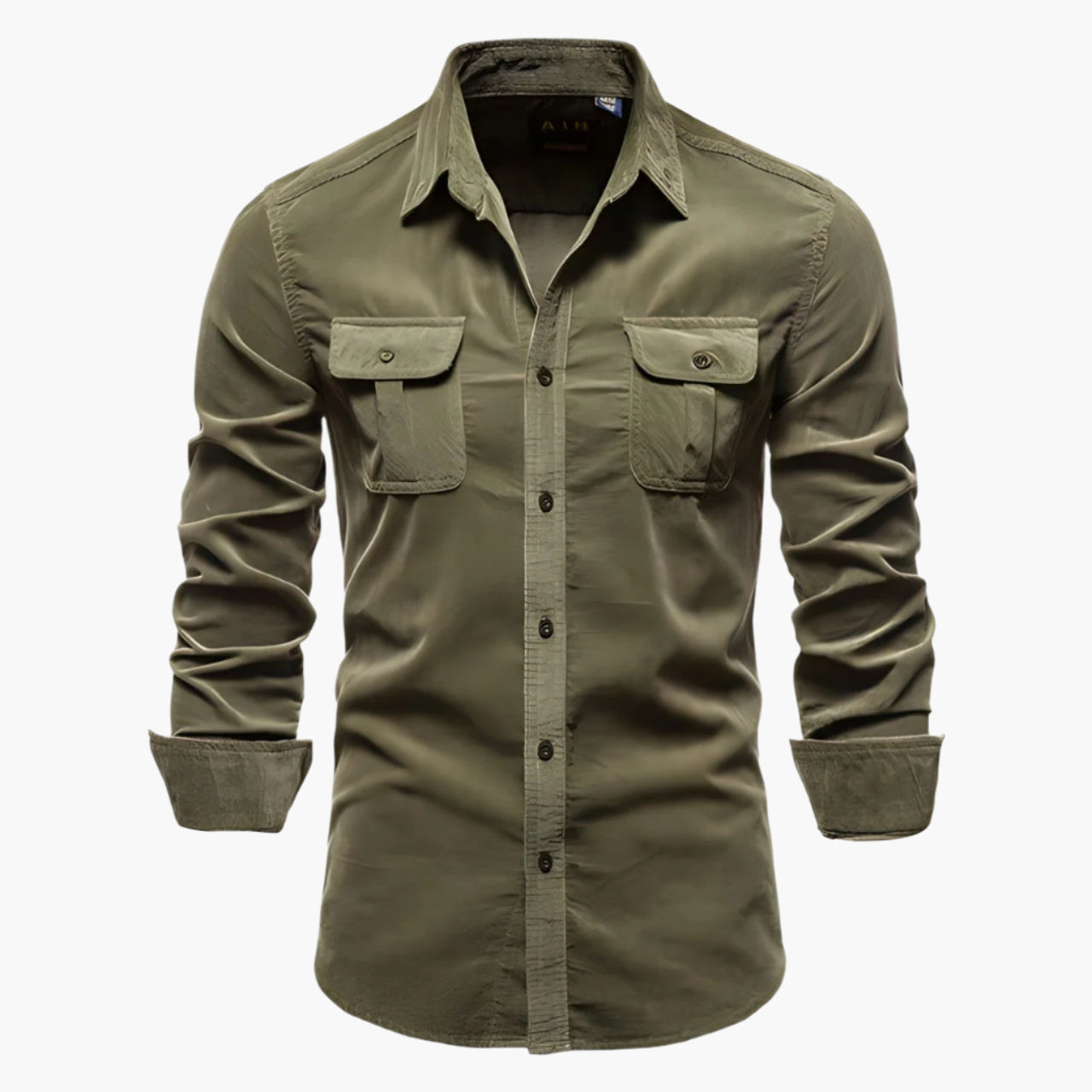 Herrskjorta – Casual Slim Fit Skjorta med Knappstängning, Perfekt för Vardag och Fritid