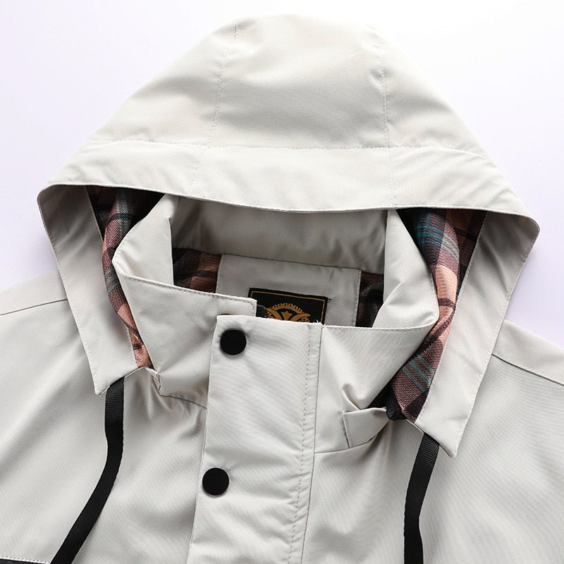Herr Vinterjacka Parkas Allvädersjacka med Avtagbar Huva – Outdoor och Stad