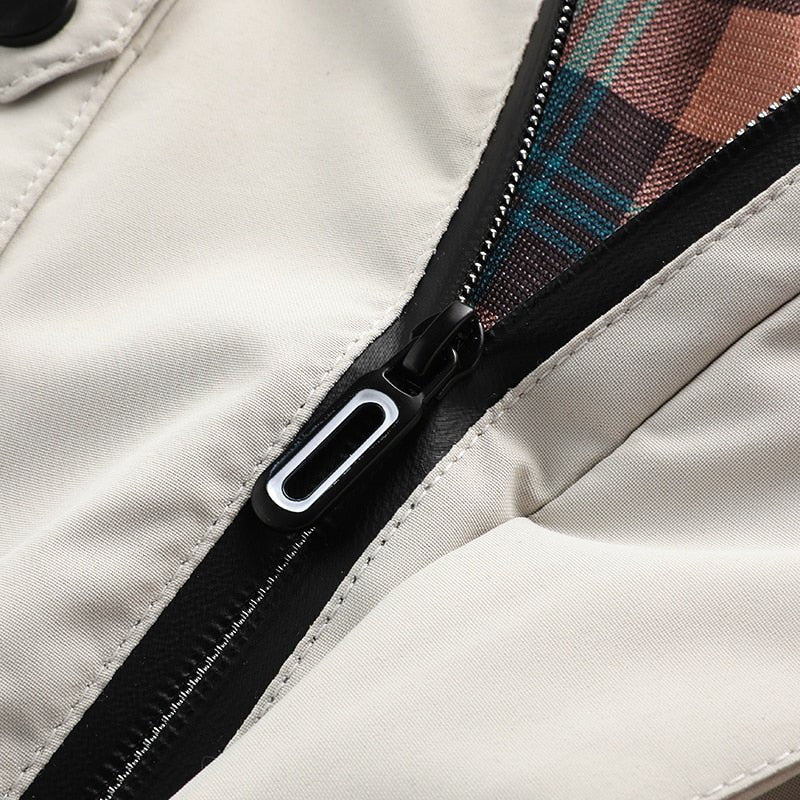 Herr Vinterjacka Parkas Allvädersjacka med Avtagbar Huva – Outdoor och Stad