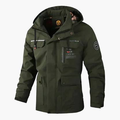 Herr Vinterjacka Parkas Allvädersjacka med Avtagbar Huva – Outdoor och Stad