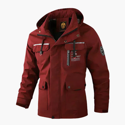 Herr Vinterjacka Parkas Allvädersjacka med Avtagbar Huva – Outdoor och Stad