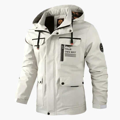 Herr Vinterjacka Parkas Allvädersjacka med Avtagbar Huva – Outdoor och Stad