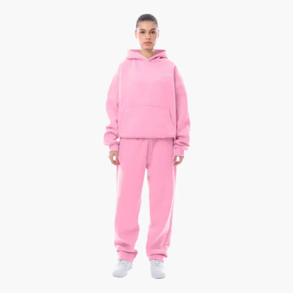 Damers avslappnad hoodie och byxa set – perfekt för vardag och fritid