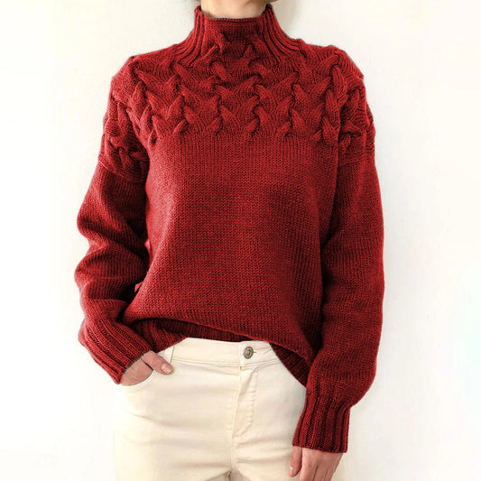 Sara - Stickad Turtleneck-Tröja