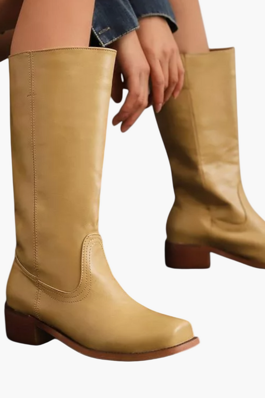 Dam Klassiska Stövlar med Modern Touch – Stilrena och Mångsidiga Boots för Vardag & Fritid