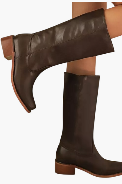 Dam Klassiska Stövlar med Modern Touch – Stilrena och Mångsidiga Boots för Vardag & Fritid