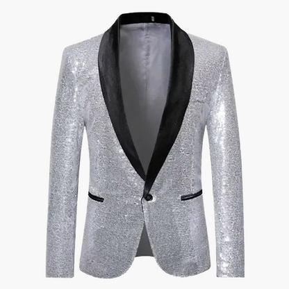 Herr Paljettkavaj Fest Blazer Slim Fit Partykläder