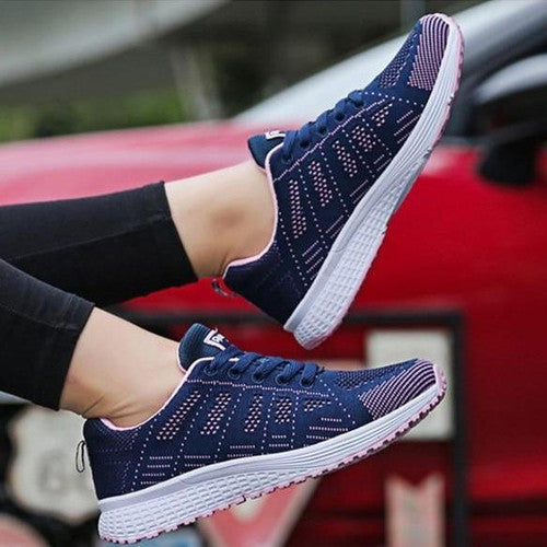 Dam Sneakers Casual Andningsbara Sportskor för Träning och Vardag