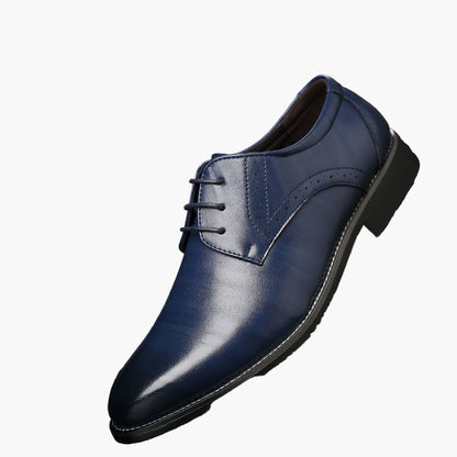 Herr Klassiska Affärsskor med Snörning – Elegant Brogue-Design för Kontor och Fest