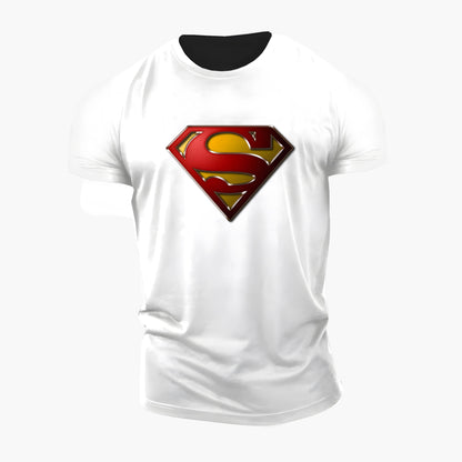 Herr T-shirt Superman Logo Träning & Vardag Superhjälte Stil