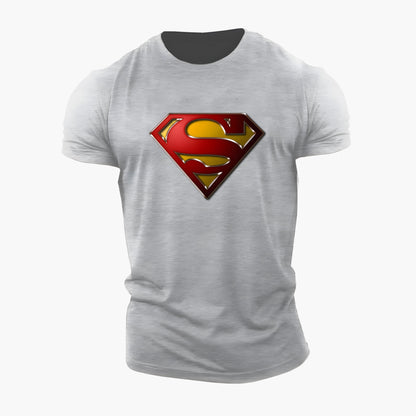 Herr T-shirt Superman Logo Träning & Vardag Superhjälte Stil