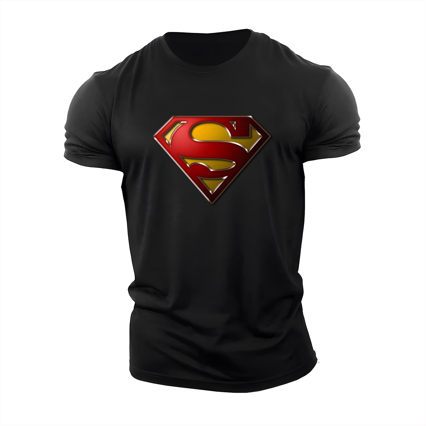 Herr T-shirt Superman Logo Träning & Vardag Superhjälte Stil