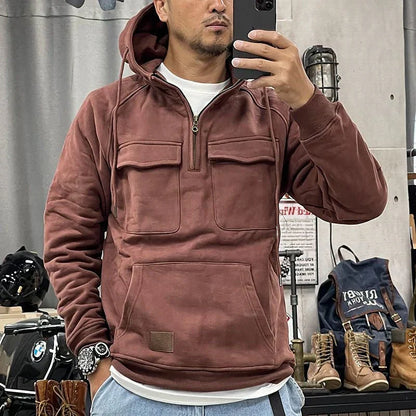 Larry – Taktisk vinterhoodie för män