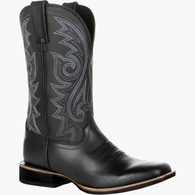 Herr Western cowboyboots – Stilrena och robusta PU-konstläderkängor för vardag & fest