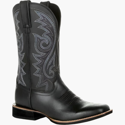 Herr Western cowboyboots – Stilrena och robusta PU-konstläderkängor för vardag & fest