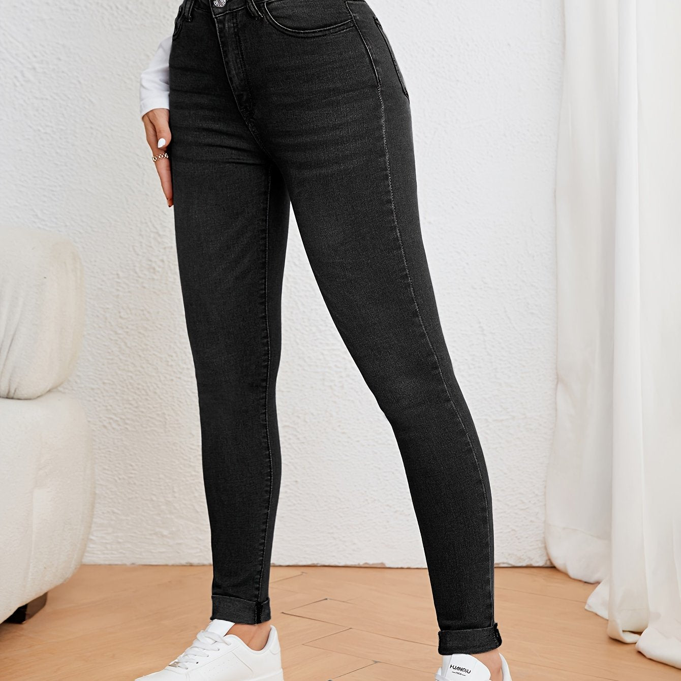 Hedvig - Damjeans med Hög Midja och Slimfit