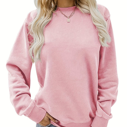 Avslappnad Sweatshirt med Rund Hals