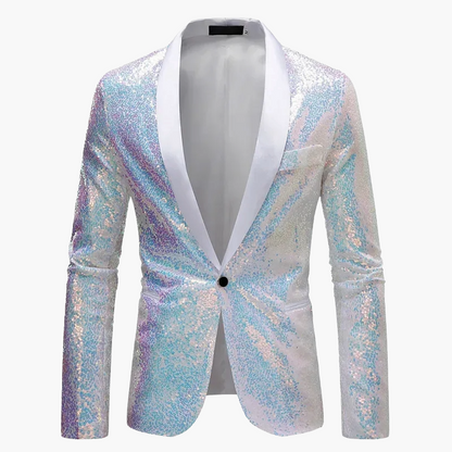 Herr Paljettkavaj Fest Blazer Slim Fit Partykläder