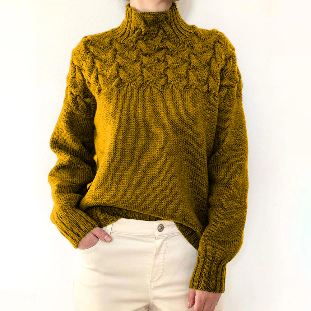 Sara - Stickad Turtleneck-Tröja